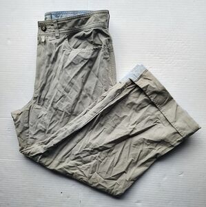 Horny Toad Capri Women's 6  Pants Beige Cuffed Straight Cotton Blend